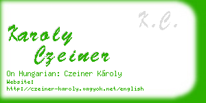karoly czeiner business card